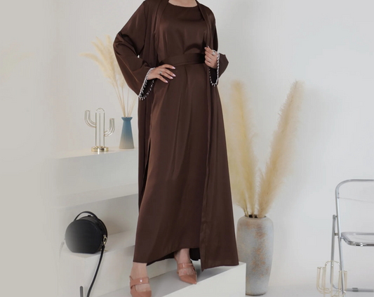 Satin Open Abaya