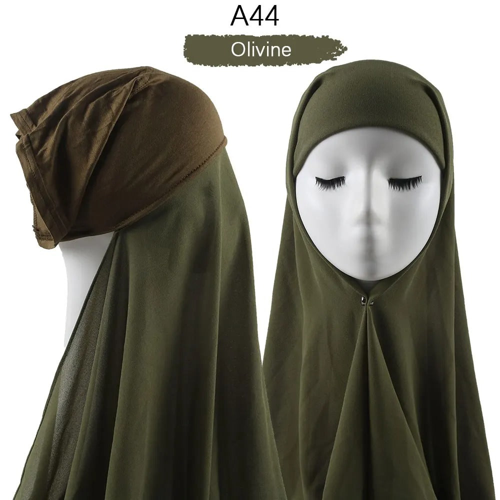 Chiffon Hijab With Cap